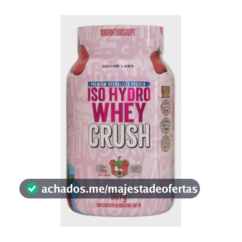 Isohydro Whey Crush Pote 907g Under Labz Strawbear