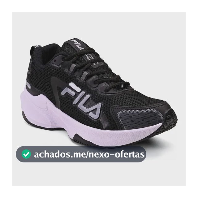 Tênis Fila Academia Corrida Caminhada Macio Moda Full Novo Fila Preto Branco 40 Br