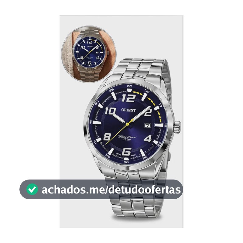 Relógio Orient MBSS1382 Prata Com Calendário à Prova D'água