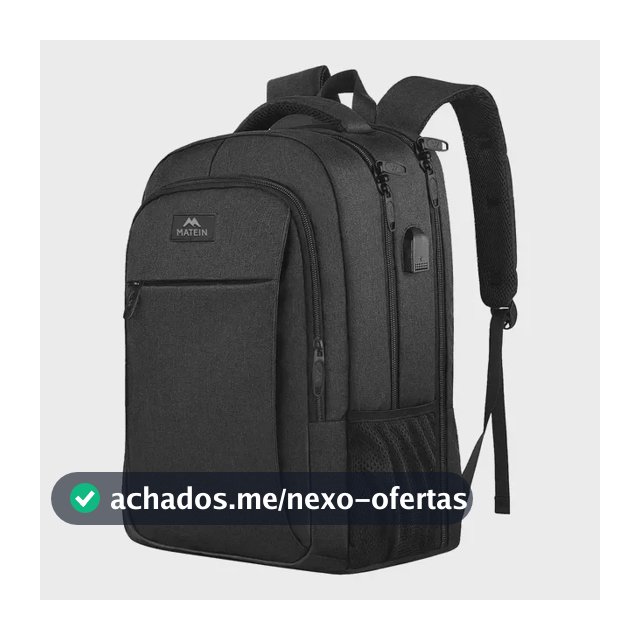 Mochila Para Notebook 15,6 Polegadas Mochila Escolar Antifurto Impermeável Reforçada Executiva Masculina E Feminina Para Trabalho Viagem Faculdade Matein 1007 Cor Preta 35l Preto Liso
