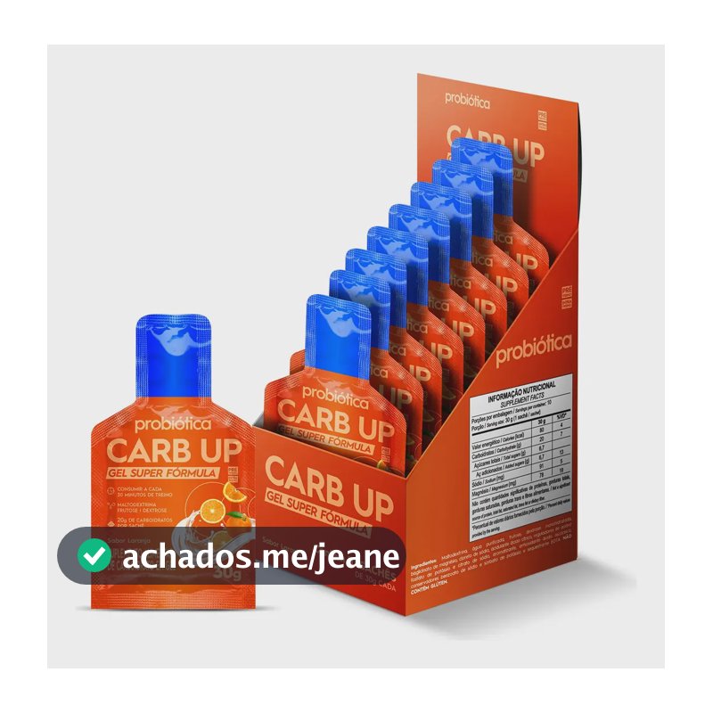 Carb Up Gel Super Formula Laranja 30g Cx 10 Und - Probiotica
