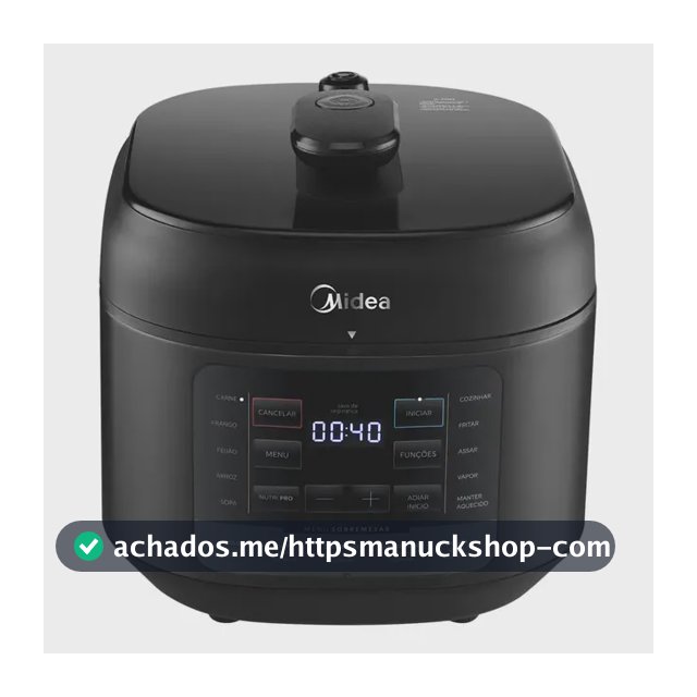 Panela De Pressão Elétrica 5l Nutripro Preta Midea Cor Preto