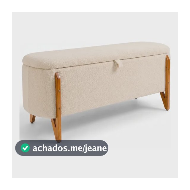 Recamier Boucle King Quarto Organizador Enxoval Luxo Bau
