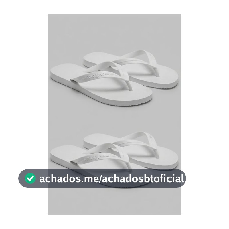 Kit 2 Chinelos Antiderrapantes Polo Wear Original Branco 43/44