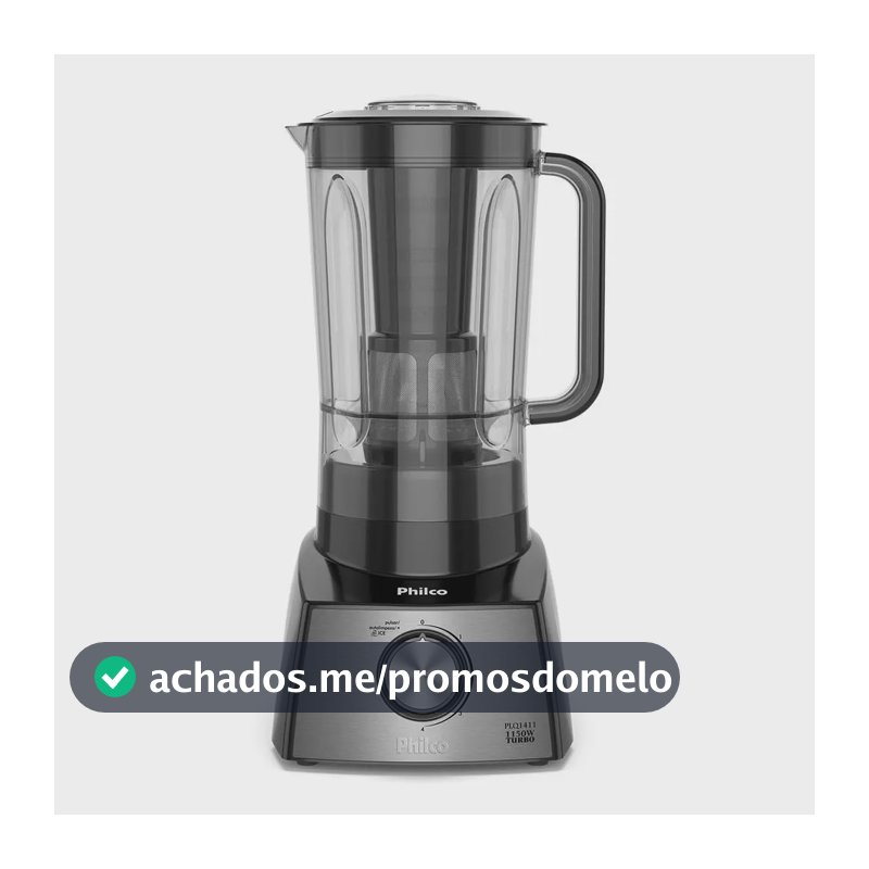 Liquidificador Plq1411p 4 Velocidades 2,7l 1150w Philco Preto 220v