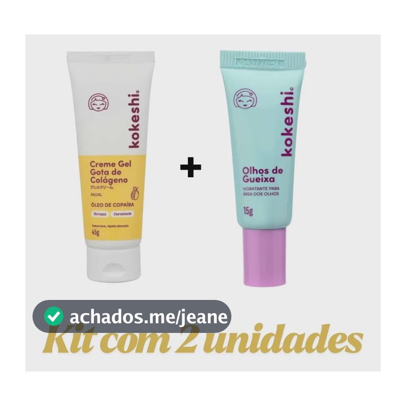 Kit 2 Produtos Kokeshi: Gotas De Colágeno E Olhos De Gueixa