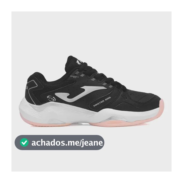 Tênis Joma Master 1000 Lady Clay Preto E Rosa Feminino