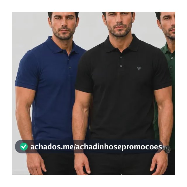 Kit 3 Camisas Masculina Gola Polo Voker Alta Qualidade