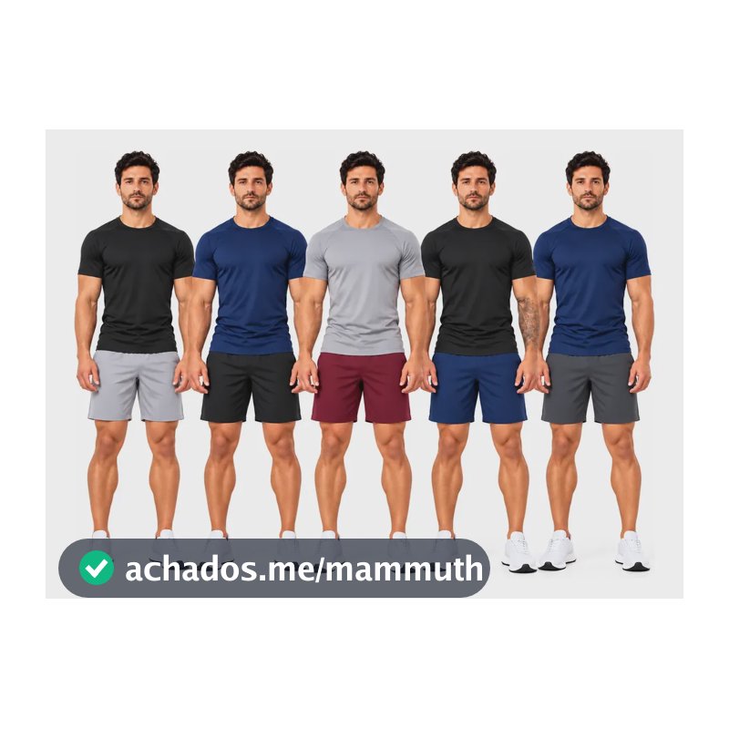 Kit 10 Peças Dry Fit 5 Camisetas + 5 Shorts Academia Corrida Sortidos Gg