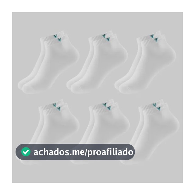 Kit 6 Pares Meias Algodão Vertical Unissex