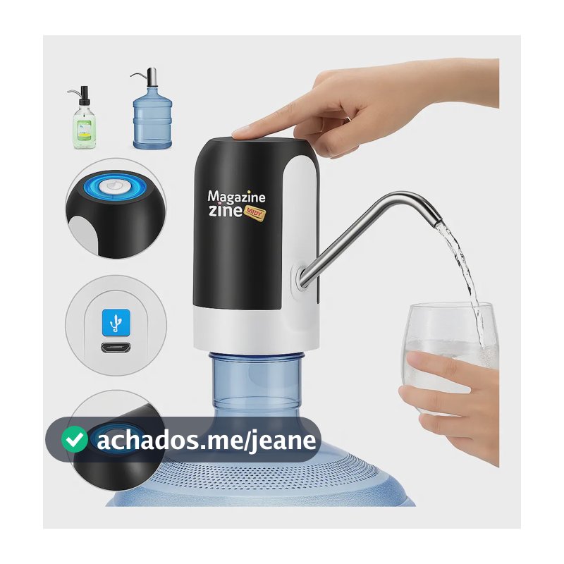 Bomba Elétrica Para Galão de Água Recarregável Magazine mds