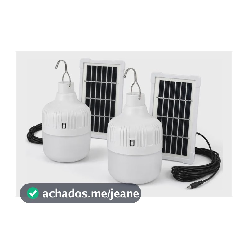 Luminárias Solar Led Recarregáveis Usb Com Gancho 1/ Kit 2 Kit 2 Unidades 127/220v