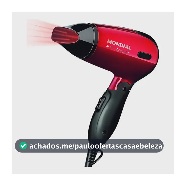 Secador de cabelo dobrável Mondial Max Travel 1200w Sc-10