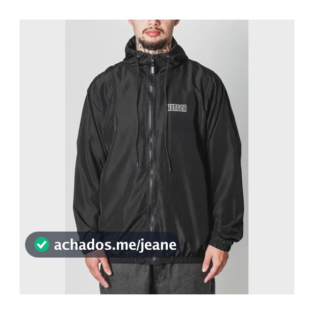 Jaqueta Corta Vento Liso Leve Capuz Esporte Masculina Hunter