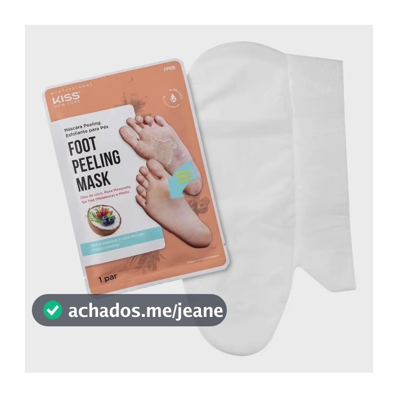 Kiss Foot Peeling Mask - Máscara Esfoliante para Pés - 1 Par