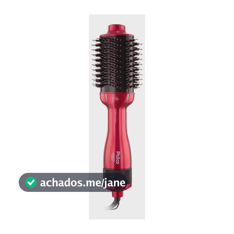 Escova Secadora de Cabelos Soft Beauty Cherry Philco Pec13 1300w 4 em 1 seca, alisa, modela e dá volume