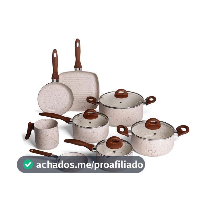 Conj de Panelas 8 Peças Ceramic Life Smart Plus Vanilla - Brinox