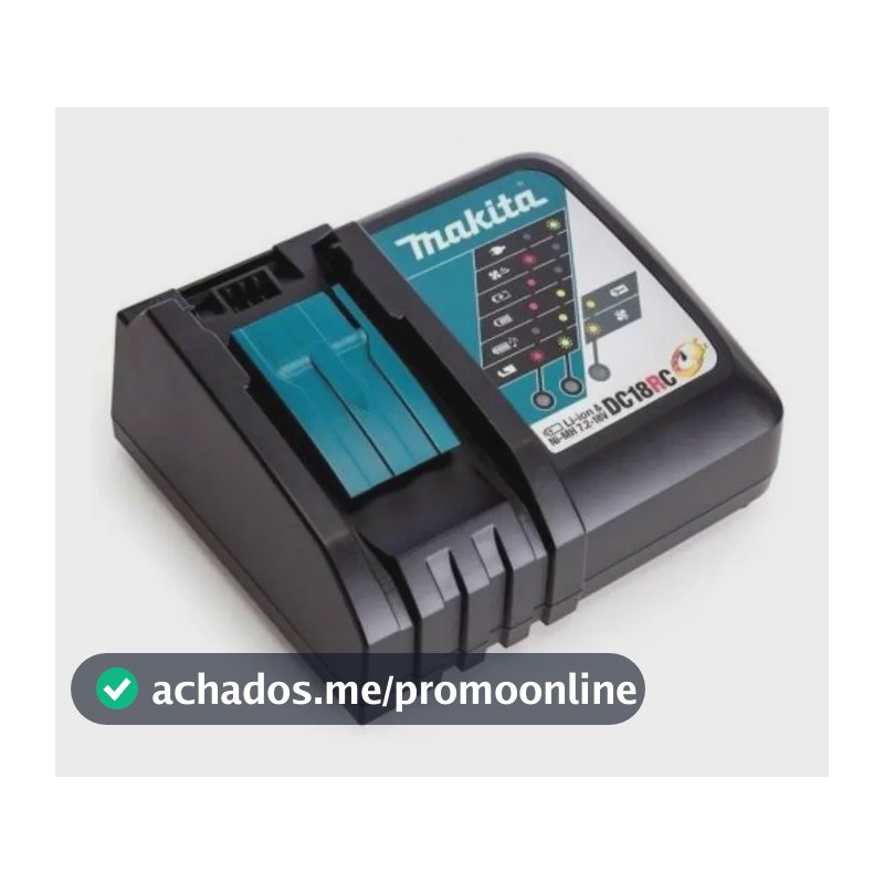 Carregador De Bateria 18v Makita 197522-0 Dc18rc Bivolt