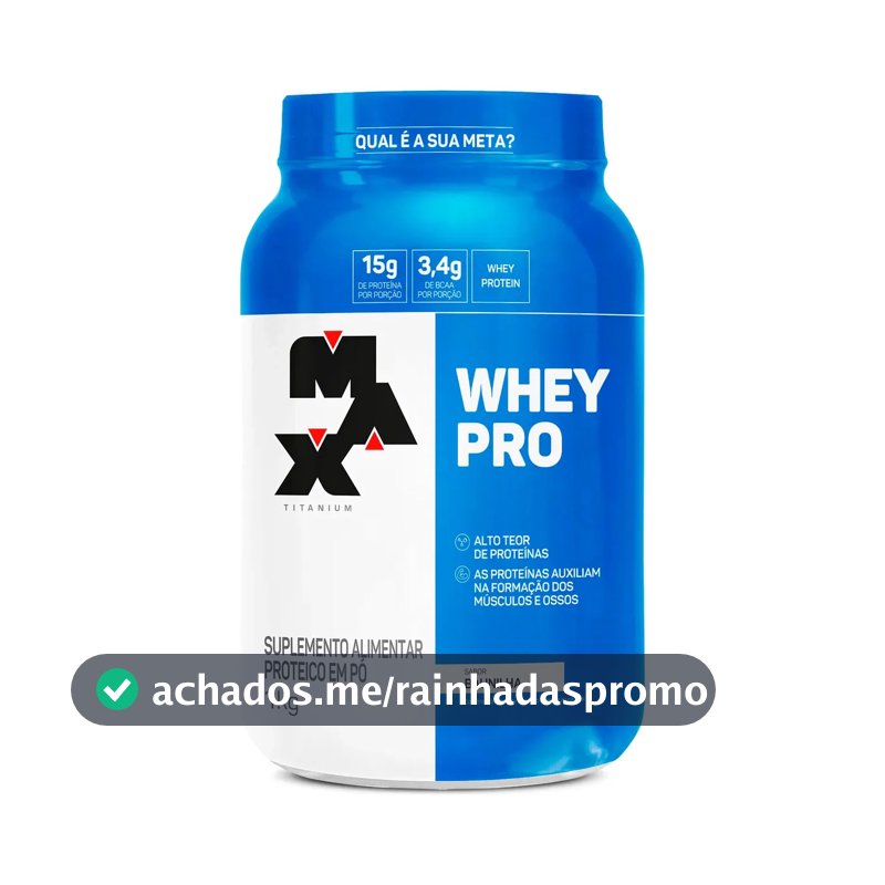 Proteína Max Titanium Whey Pro Concetrado em pó sabor Baunilha x 1kg