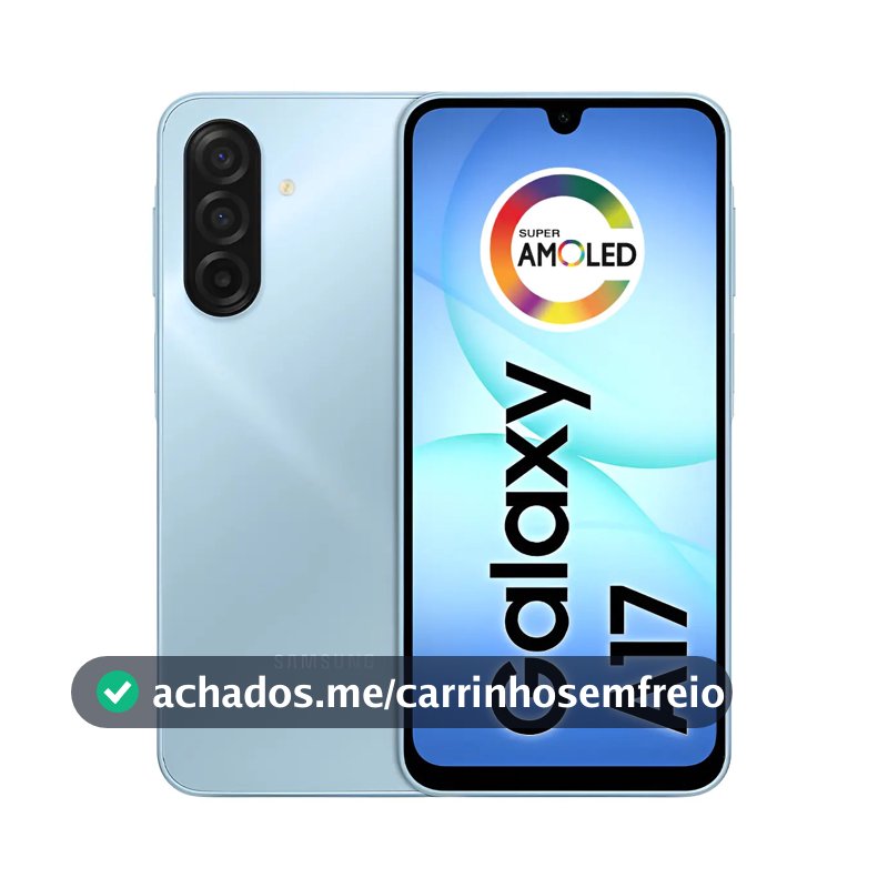 Celular Samsung Galaxy A17 Com Ia, 256gb, 8gb Ram, Câm De 50mp, Tela De 6.7 , Nfc, Ip54 - Azul