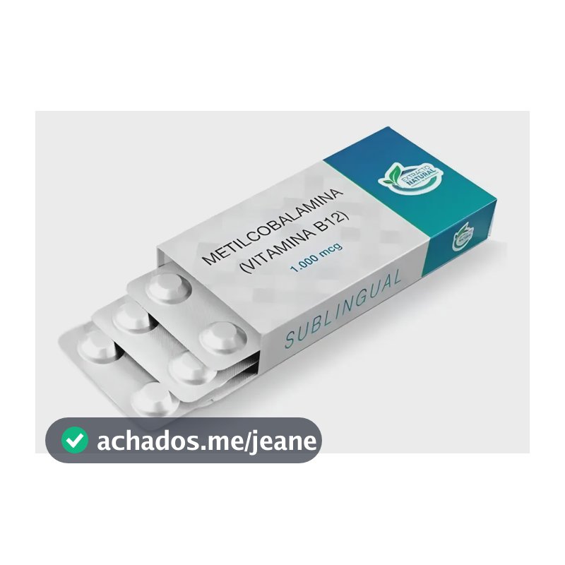 Metilcobalamina Vitamina B12 1.000mcg 120cps Sublingual Suplemento Multi Vitaminico Sabor Framboesa Extracto Natural