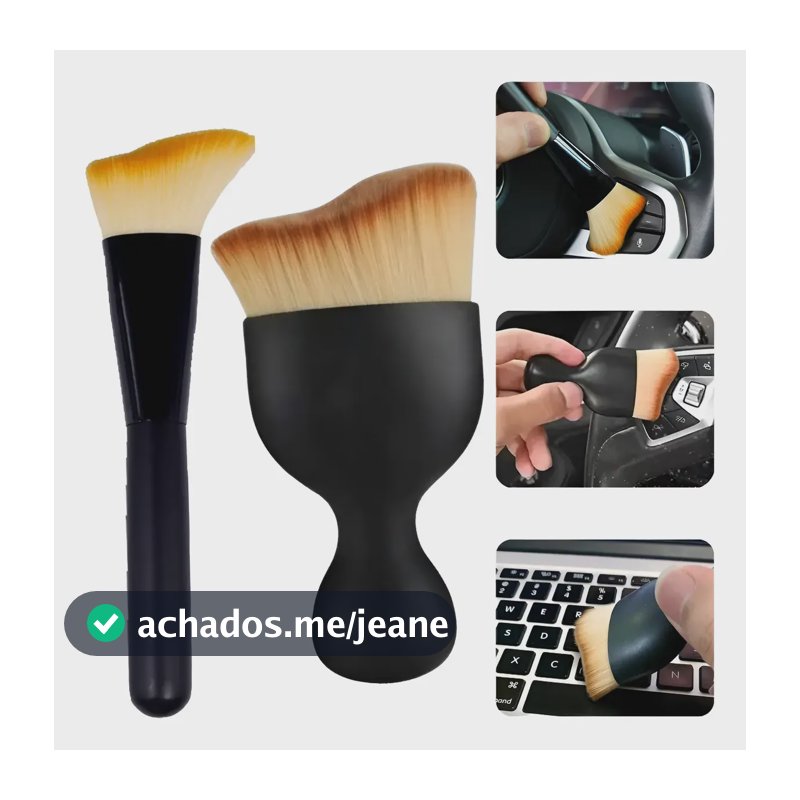 Pincel Limpeza Carro Interna Detalhamento Estética Veicular