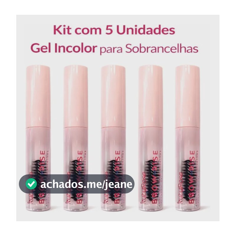 Gel De Sobrancelha Incolor Brow Rise Kit Com 5un - Ruby Rose Incolor