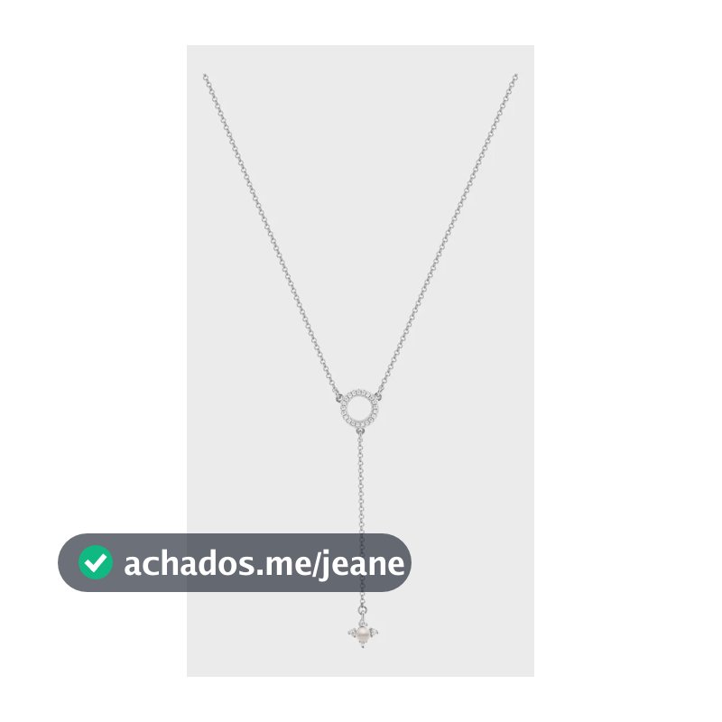 Colar Life You And Me Em Prata 925 Com Pérola E Pedras Incol