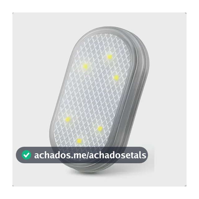 Kit 2 Lâmpada Led Branca Toque Adesivo Velcro Interior Carro