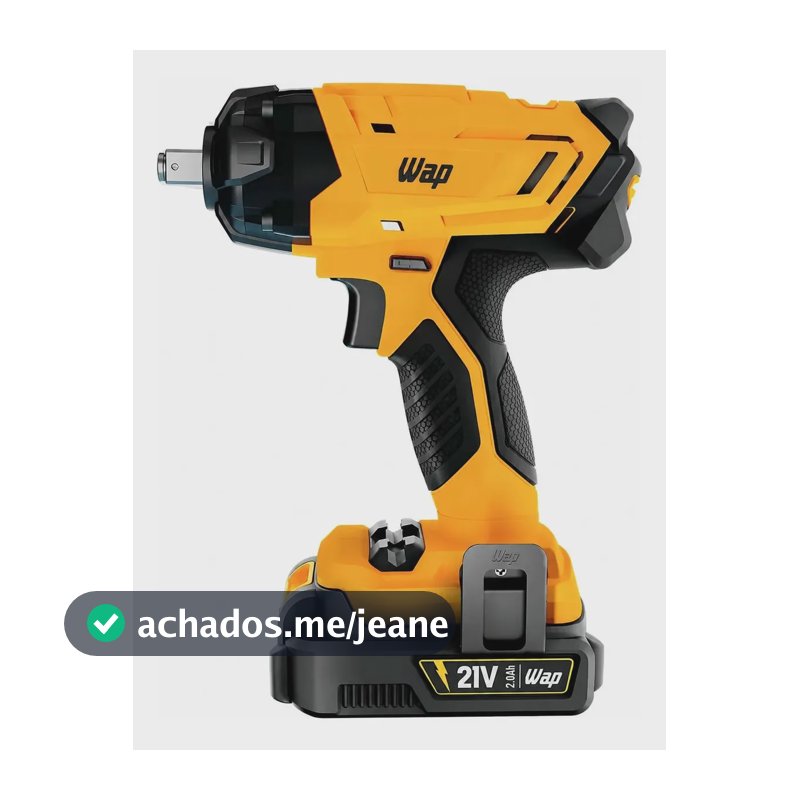 WAP K21 CH02 Chave de Impacto 21V Bateria Li-Ion Potente e Compacta Bivolt 2300 RPM