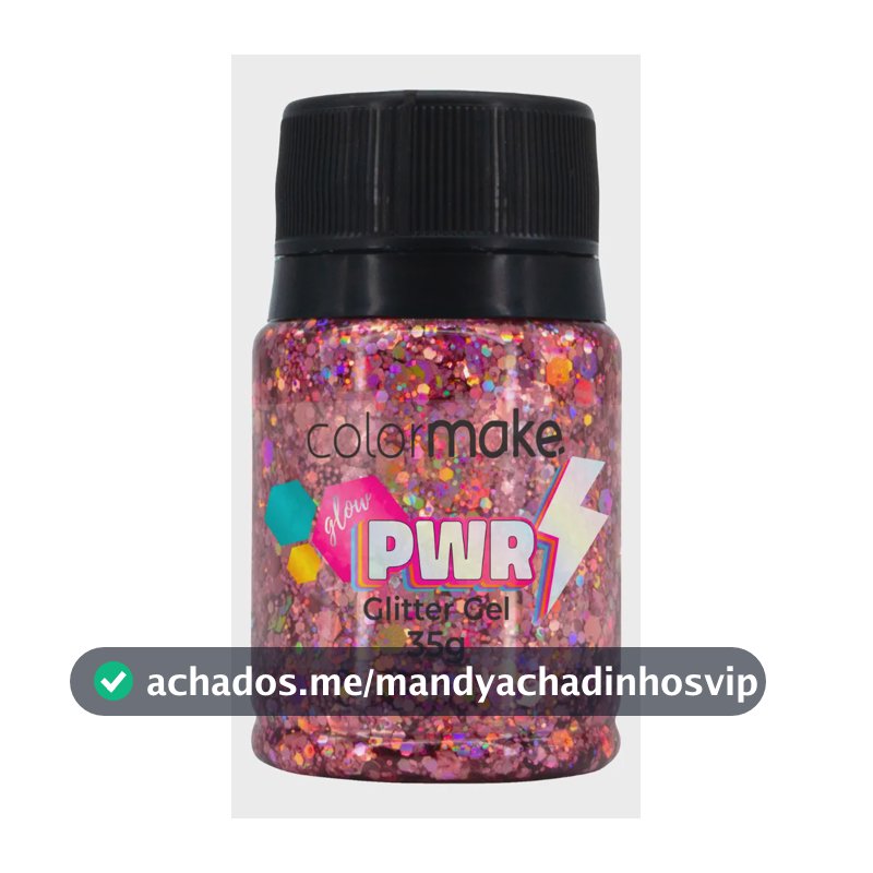 Glitter Gel Glow Power Colormake Carnaval Festa Efeito 35g Tom Da Maquiagem Rosa
