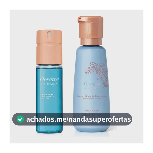 Combo Floratta Blue Crystal: Body Spray + Creme Corporal