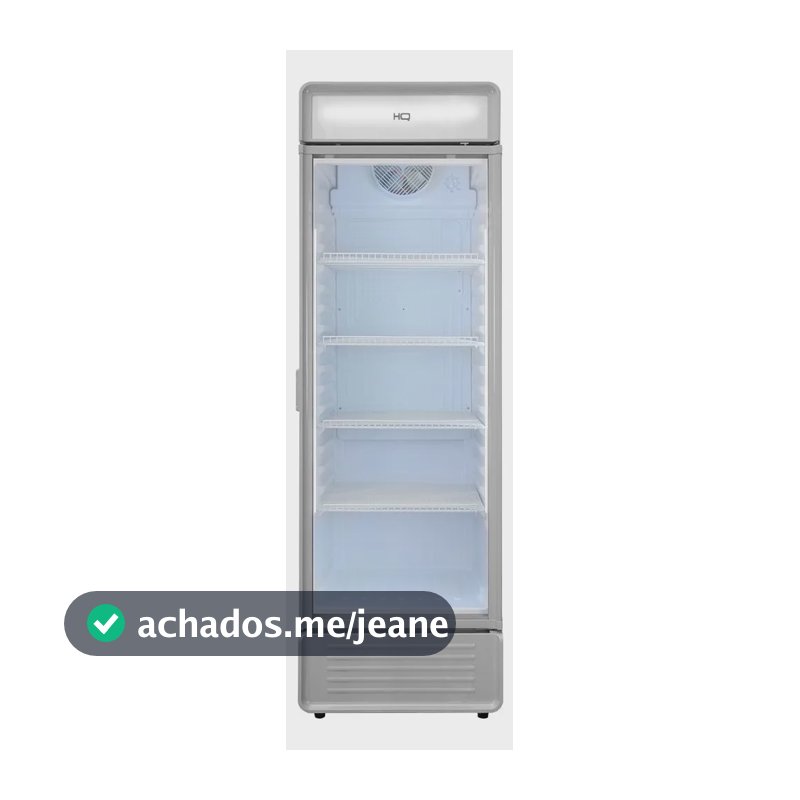 Expositor Vertical Hq 439l Porta De Vidro Cinza Hq-439revpvx Cinza 110v