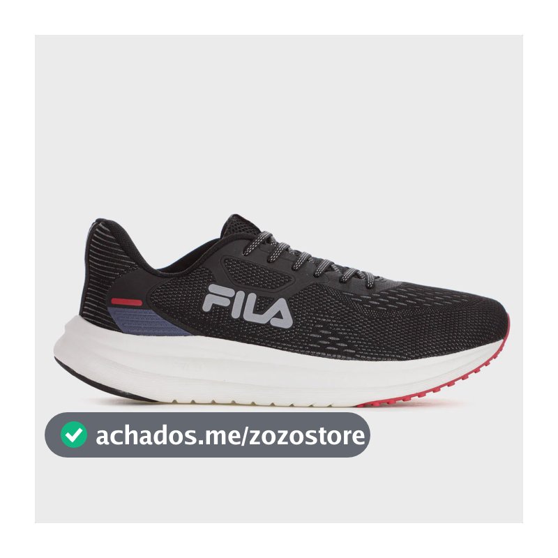 Tênis Fila Fastness Caminhada Treino Fitness Amortecimento Preto 41 Br