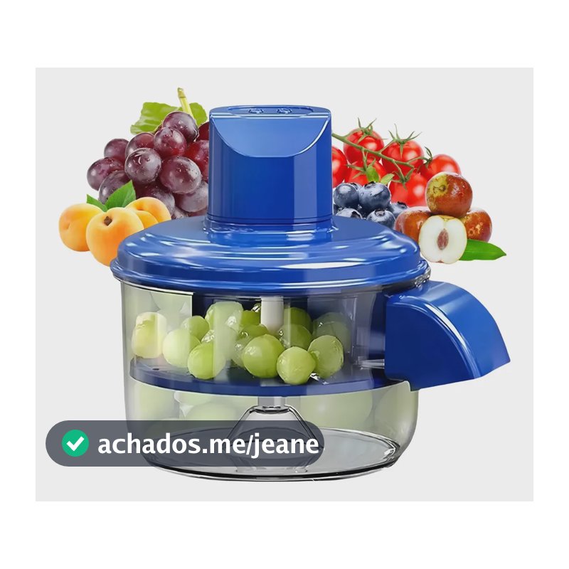 Descascador De Alho Eletrico Descasca Frutas Pequenas Azul