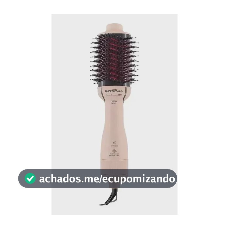 Escova Secadora Britânia Bivolt 1300w Soft Bec07r Original