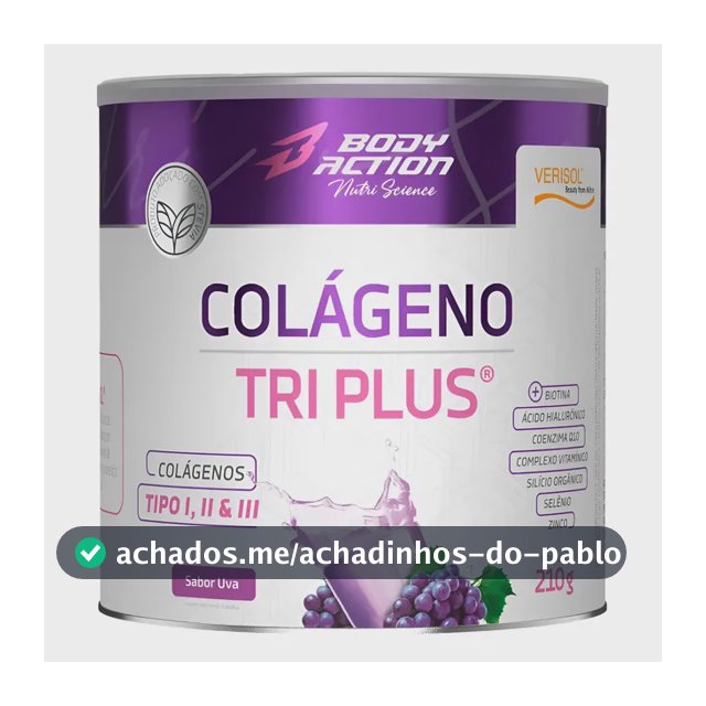 Colágeno Verisol Tri Plus Tipo 1 Tipo 2 E 3  210g Bodyaction