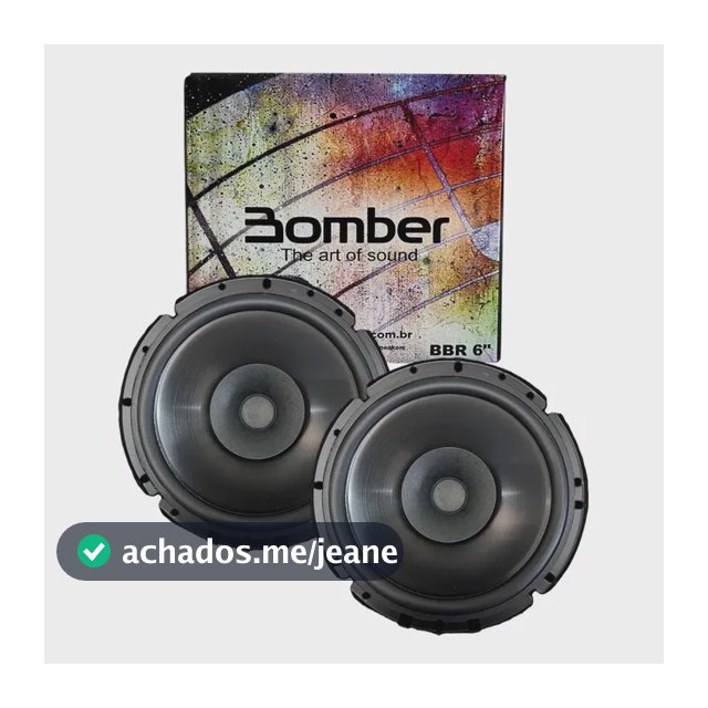 Alto Falante Bomber Bbr6 6pol 100rms Full Range Montadora Cor Preto