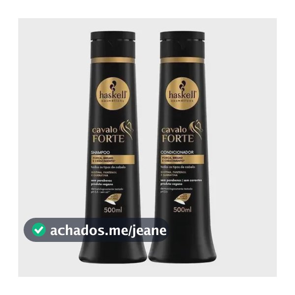 Kit Haskell Shampoo Condicionador Cavalo Forte 500ml