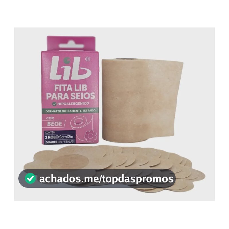 Fita Lib Adesiva + Pétala Para Seios - Tam. Unico  Bege Liso Unico