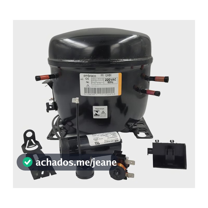 Compressor Embraco Ffi 12hbx 1/3+ HP R134a Para Geladeira