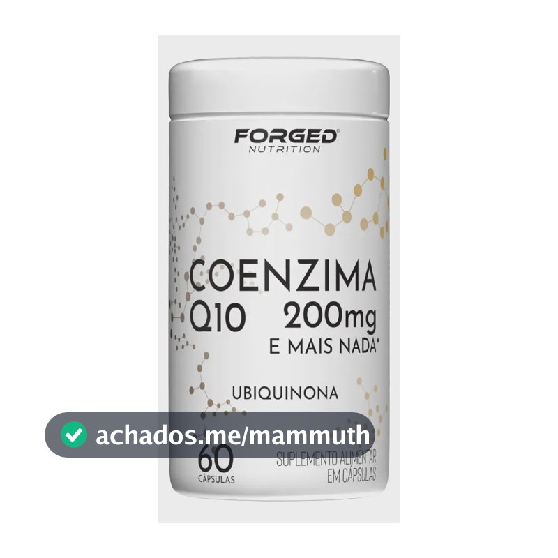 Coenzima Q10 200mg Pura Alta Concentração 60 Cápsulas - Forged Nutrition Sem Sabor