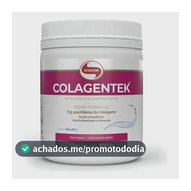 Colágeno Colagentek Neutro 300g Vitafor Sem Sabor