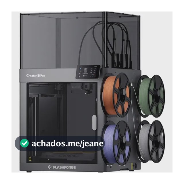 Impressoras 3d Flashforge Creator 5 Pro 4 Cabeçotes Bivolt 127/220v Cinza