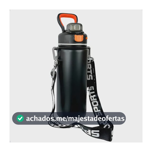 Garrafa Isotérmica Inox A Vácuo Parede Dupla Antivasamento Preto