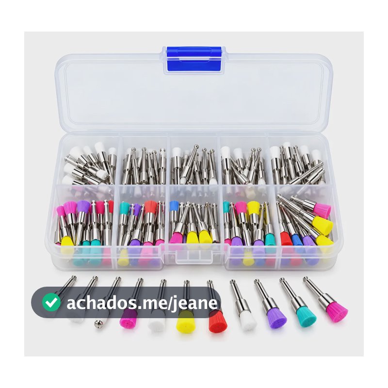 Kit 100 Escovas Para Robson Odontológica Brancas Coloridas Multicolorido