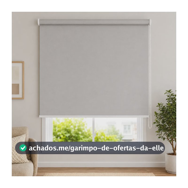 Cortina Rolo Blackout 1,50x1,50 Persiana Cinza