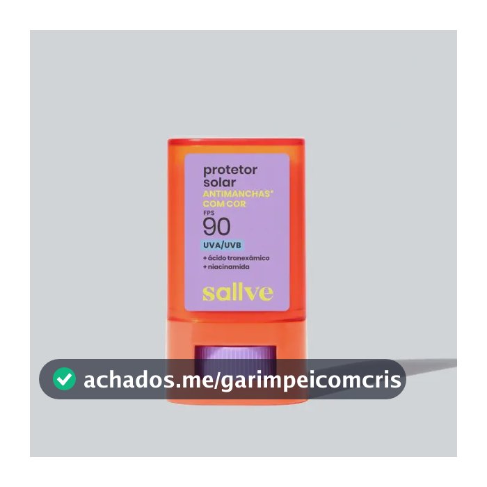 Protetor Solar Antimanchas Com Cor 2 Em Bastão 90fps Sallve