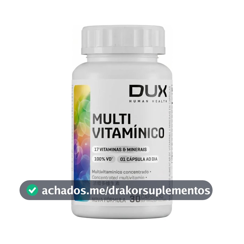 Multivitamínico - Pote 30 Cápsulas Dux Nutrition