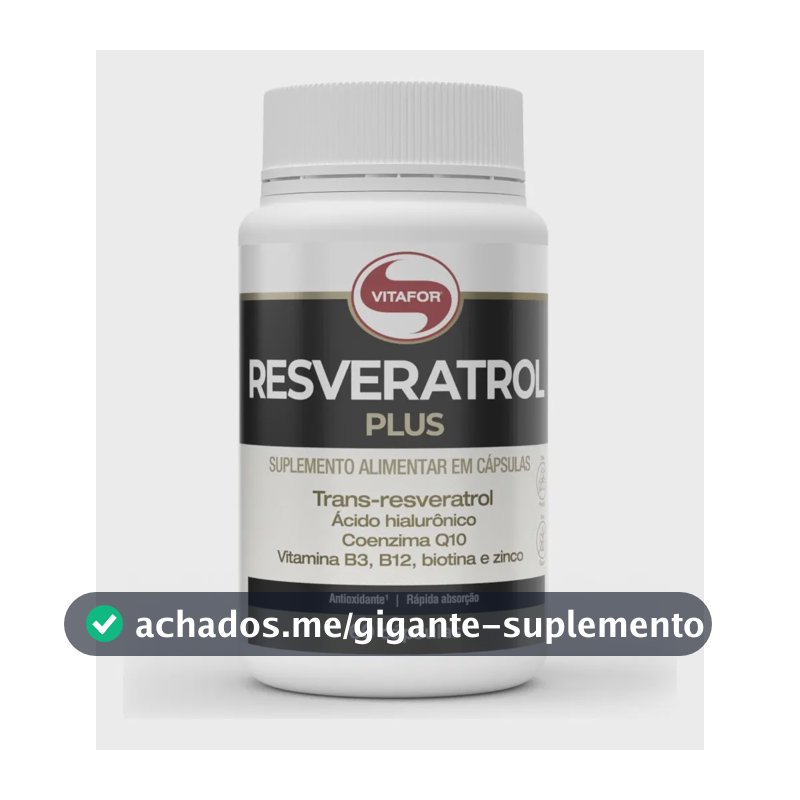 Resveratrol Plus 60 Cápsulas Vitafor Sem Sabor